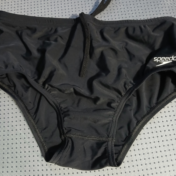 Speedo Mens Swimsuit Powerflex Eco Solid Swim Briefs black Size 34 Nwt - Picture 5 of 9